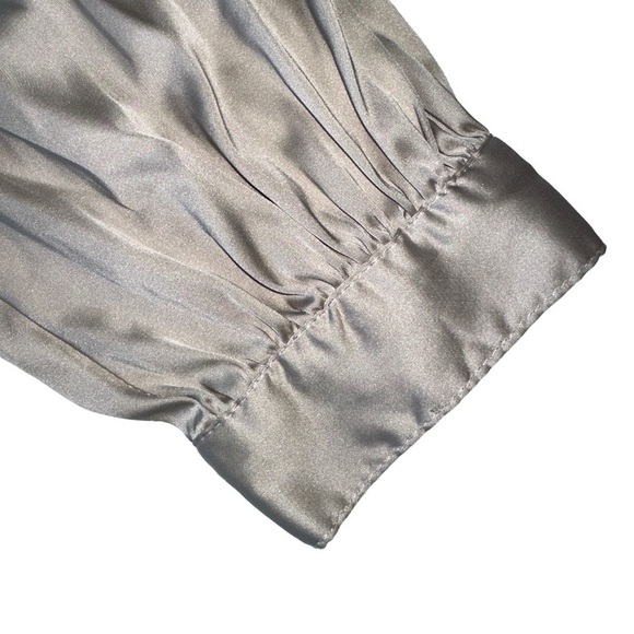 WOMENS SATIN BLOUSE, CHAMPAGNE COLOUR, SIZE  M | TRIPLE SEVEN - Picture 8 of 15